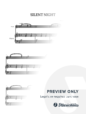 Silent Night • Christmas Song | flute sheet music w/ piano accompaniment