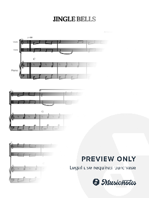 Jingle Bells • Christmas Song | cello and piano trio sheet music [chords]