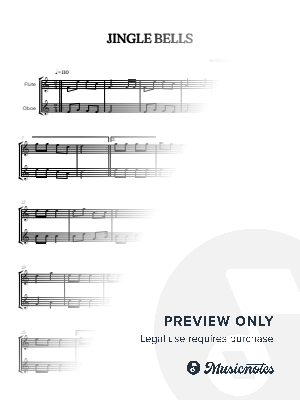 Jingle Bells • Christmas Song | flute and oboe duet sheet music