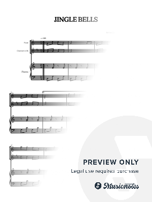Jingle Bells • Christmas Song | flute, clarinet and piano trio sheet music