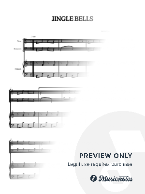 Jingle Bells • Christmas Song | flute, bassoon and piano trio sheet music