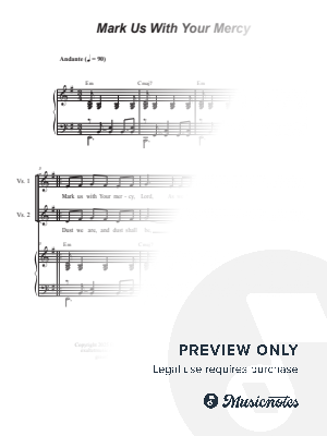 Mark Us With Your Mercy (Unison choir)