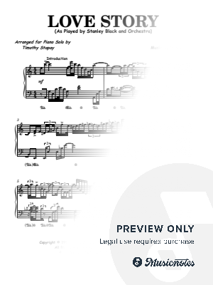 Love Story (Where Do I Begin)  Stanley Black Piano Transcription
