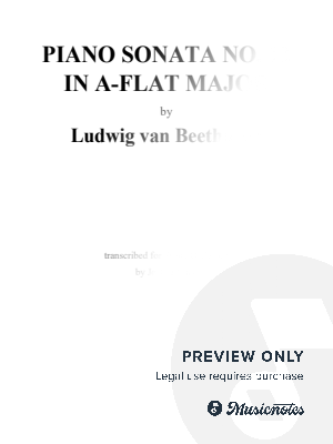 Beethoven: Piano Sonata No. 12 in A-Flat Major, Op. 26 (Transposed to A Major)