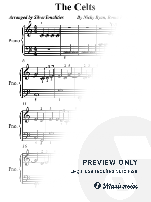 The Celts Easy Piano