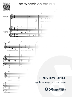 The Wheels on the Bus - Play and Sing Along! Easy Piano Chords for Beginners