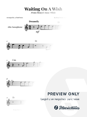 Waiting on a Wish | EASY ALTO SAX SOLO