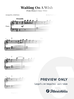 Waiting on a Wish | EASY PIANO WITH CHORDS