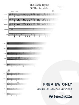 The Battle Hymn Of The Republic for Brass Quintet