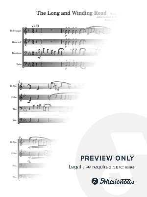 The Long and Winding Road for Brass Quartet