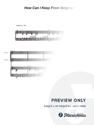 How Can I Keep From Singing? (Brass Quartet with Piano - Alternate Version)