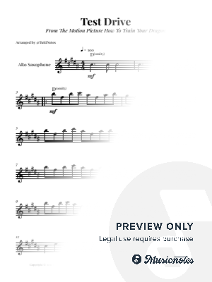 Test Drive - From How to Train Your Dragon | ALTO SAX SOLO (SIMPLIFIED)