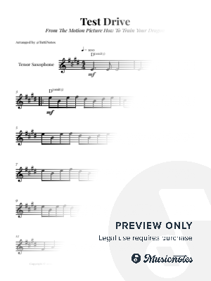 Test Drive - From How to Train Your Dragon | TENOR SAX SOLO (SIMPLIFIED)