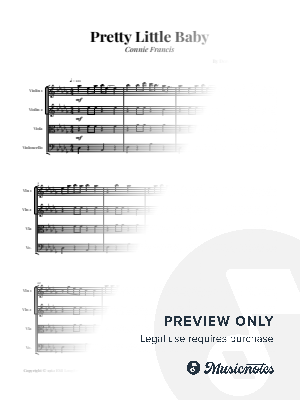 Pretty Little Baby by Connie Francis | STRING QUARTET
