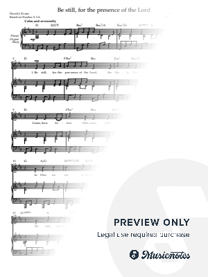 Be Still, for the Presence of the Lord (David Evans arr Mark Keane) SA