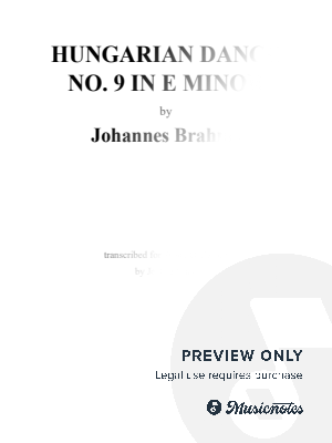 Brahms: Hungarian Dance No. 9 in E Minor