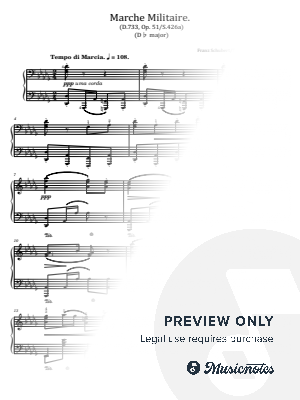 Schubert/Liszt, Marches Militaires, Op.51 No.1, D.733/S.426a, for Piano Solo Original