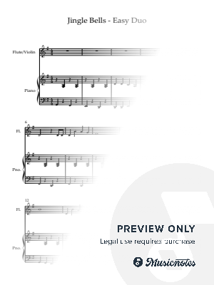 Jingle Bells - Easy Duet (Flute/Violin and Piano)