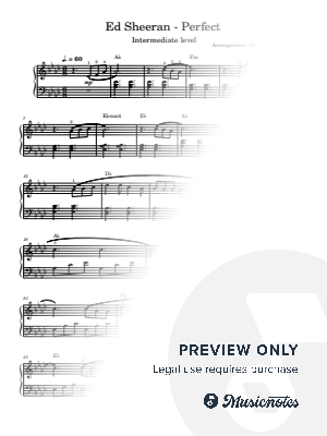 Perfect (Easy Piano Arrangement) – Ed Sheeran