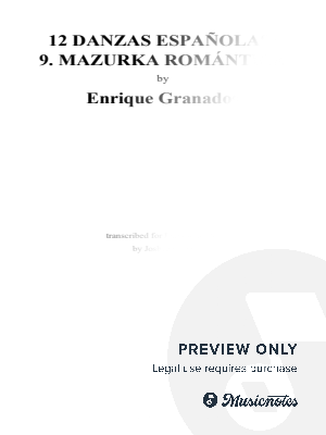Granados: 12 Danzas españolas, Op. 37, 9. Mazurka romántica