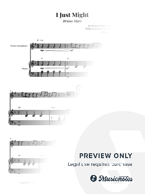 I Just Might - Bruno Mars | EASY TENOR SAX & PIANO (with Chords)