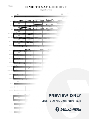 Tme to say goodbye (Con te partiro) - English version - Symphonic orchestra arrangement