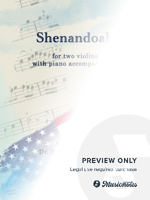 Shenandoah for two Violins with Piano accompaniment