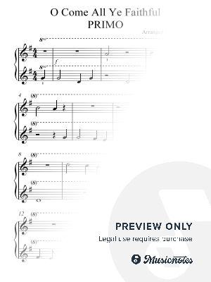 O Come All Ye Faithful - Piano duet