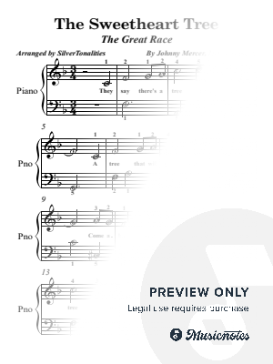 The Sweetheart Tree Easy Piano