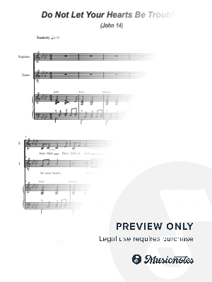 Do Not Let Your Hearts Be Troubled (2-part choir - (Soprano and Tenor)