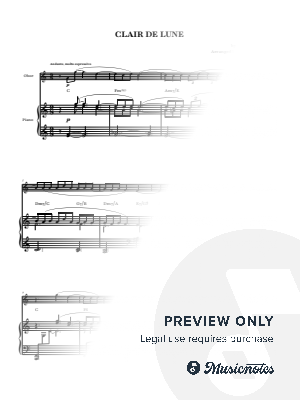 Clair de Lune - Claude Debussy | Oboe with Piano and Chords