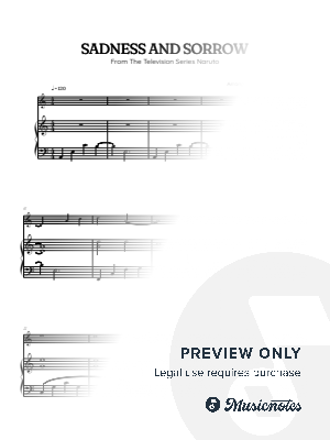 Sadness and Sorrow from Naruto | violin and piano sheet music