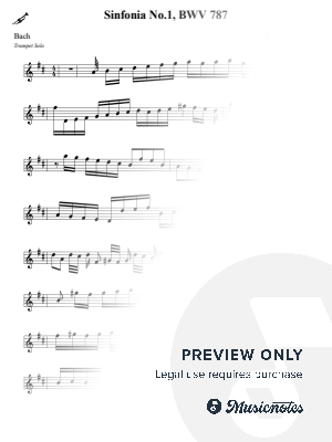 Sinfonia No.1, BWV 787 - Bach (Trumpet Solo)