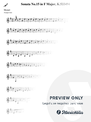 Sonata No.15 in F Major, K.533494 - Mozart (Trumpet Solo)