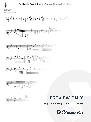 Prélude No.7 Ce qu'a vu le vent d'Ouest - Debussy