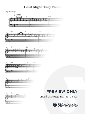 I Just Might (Bruno Mars) Easy Piano