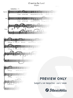 O rest in the Lord (Mendelssohn arr Mark Keane) SA in F
