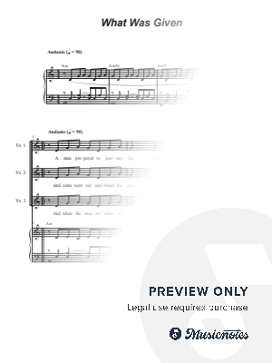 What Was Given (2-part choir (SA)
