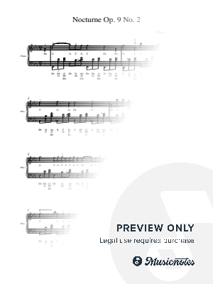 Nocturne Op. 9 No. 2 | Chopin | Letter Notes Piano | Note Names + Fingering
