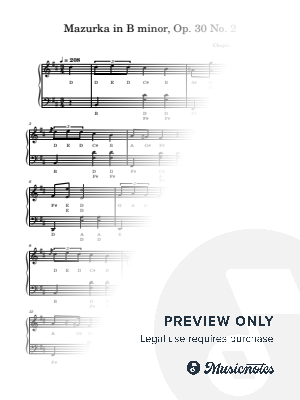 Mazurka in B minor, Op. 30 No. 2 | Chopin | Letter Notes Piano | Note Names Under Every Note