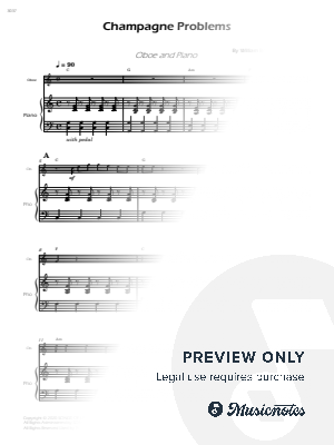 Champagne Problems - Oboe and Piano (W/Chords)