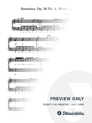Sonatina, Op. 36 No. 4, Mvmt. 1 | Clementi | Letter Notes Piano | Note Names Under Every Note