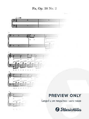 Fa, Op. 38 No. 2 | Alkan | Letter Notes Piano | Note Names Under Every Note