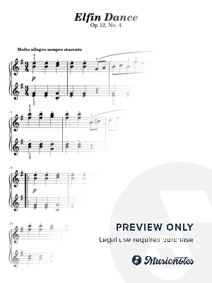 Elfin Dance Op. 12 No. 4 Edvard Grieg by Alicja Urbanowicz - Sheet Music