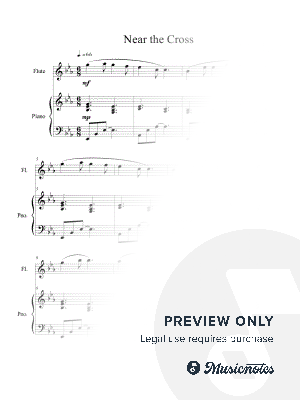Near the Cross (flute solo) with optional piano accompaniment
