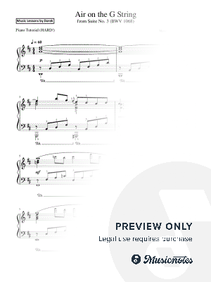 Air on the G String (Johann Sebastian Bach) [hard] by Music Lessons by Darek - Sheet Music