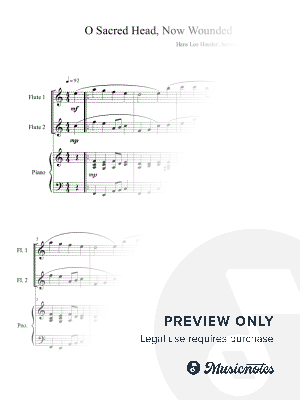 O Sacred Head, Now Wounded (Flute Duet with Piano Accompaniment)