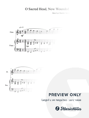 O Sacred Head, Now Wounded (Flute Solo with Piano Accompaniment) by Ben Dockery - Sheet Music