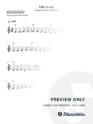 Ode to Joy (Ludwig Van Beethoven) [very easy]