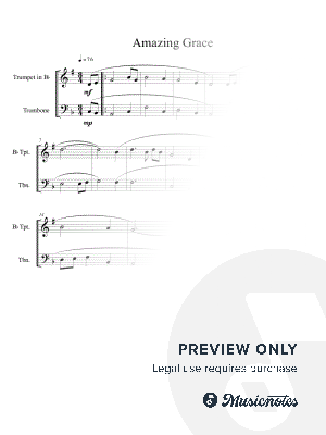 Amazing Grace (duet for trumpet and trombone)